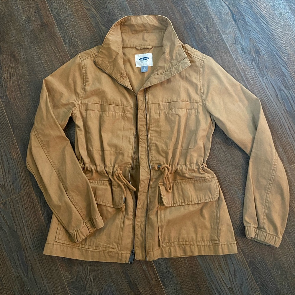 Old Navy tan anorak utility jacket